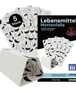Novokill Lebensmittelmottenfall 5er - Pheromonfalle zur Befallsermittlung für die Küche - Lange Wirksamkeit 3 Monate - G