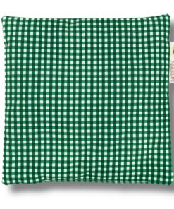 Franzis Nähstube Körnerkissen 20x20cm kariert grün 100% Baumwolle Wärmekissen für Mikrowelle Schmerzlinderung Kältekisse