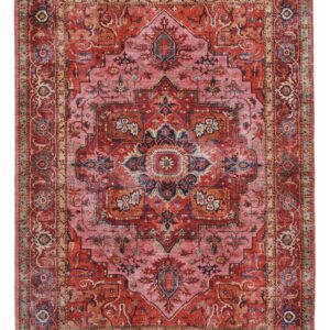 RugVista Georgia Oriental Rot/Rosa Rechteck Teppichmodo 120x180 cm nur chemisch reinigen Oeko-TEX Standard 100 Wohnzimme