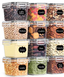 GoMaihe Luftdicht Vorratsdosen 12er-Set 800ml BPA-Frei Spülmaschinenfest mit Etiketten