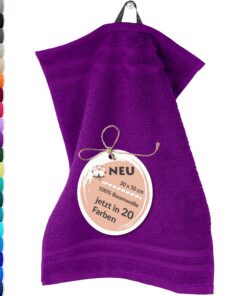 Lashuma Oeko-Tex Standard 100 Gästehandtuch London Frotteetuch 30x50 cm - Lila