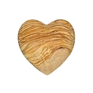NATUREHOME Herz aus Olivenholz für Zimmerschmuck im Wohnzimmer | NATUREHOME Herz aus Olivenholz 7cm als Dekoration für