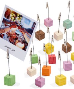 THE TWIDDLERS 18er Set Fotohalter Ständer - Hochwertige Tischkartenhalter für Anlässe wie Weihnachten, Valentinstag und