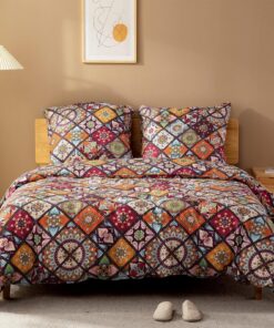 ATsense Bettwäsche Böhmen Paisley 135x200, Super Weich & ÖkoTex, für Sauberkeitpresste, 1 Bettwäsche + 1 Kissenbezug