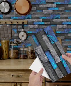 Küchen Fliesenaufkleber, 12 Stück Mosaik Fliesenaufkleber 15x30cm Badezimmer Selbstklebende Fliesendekor Aufkleber | Kü
