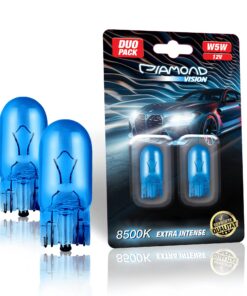 Diamond Vision 2x W5W T10 12V 5W | Xenon Look | Halogen KFZ Autolampen Set | extrem langlebig | 8500K Super Ultra White