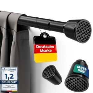 LOBUX® Gardinenstange ohne Bohren für Zimmerspiegel – Teleskopstange 110-250cm – Vorhangstange – Duschvorhangstange – Te