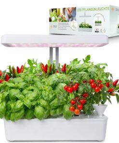 Northpoint Hydroponisches LED Anzuchtsystem für Kräutergarten und Innengarten mit Timer - 22W 1350 Lumen, Höhenverstellb