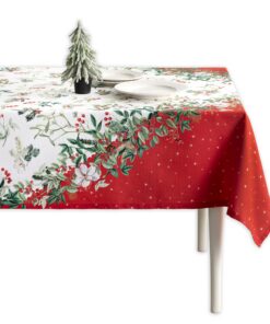 Maison d'Hermine Tischdecke Rechteckig für Weihnachtsdekorationen im Esszimmerfestliche Alltagswendung 180 cm x 140 cm O
