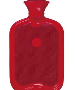 Halblamellige Gummi-Wärmflasche, 2L, rot - Warme bei kürzerem Aufwärmen für familienfreundliche Gebrauchseinschränkunge