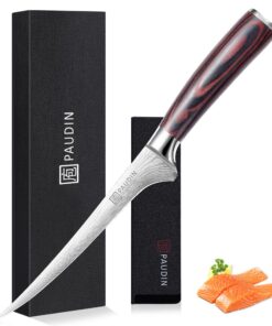 PAUDIN Professionelles Fischmesser 18 cm, Ultrascharf für Professionelle und Amateure, Ausbeinmesser aus Hochwertiger Ca