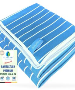 Bambus Reinigungstücher Premium Hochglanz, kratzfrei & fusselfrei, 3er Set Putztücher (50x40 cm) ideal für Haushalt & Au