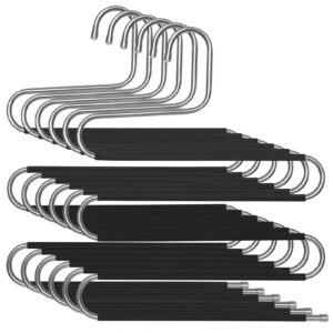 SONGMICS Platzsparender Hosenbügel Set, 6er Mehrfach-Kleiderbügel aus Metall, füre Hosen und Jeans, perfekt für den Klei