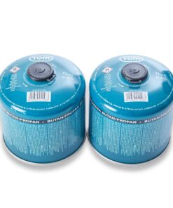 TOM GaskartuschenButan Propan Gas - Ideal für Campingkocher – 2 x 500g Safety-Schraubgewinde Set