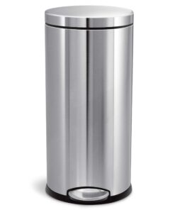 simplehuman CW1810 30 Liter runder Küchen-Treteimer gebürsteter Stahl 10 Jahre Garantie