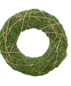 FRANK FLECHTWAREN naturmoos Adventskranz für die Heimat Innen Ø 13 cm dunkelgrün braun handgefertigt