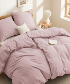 BDSURE Bettwäsche Baumwolle 4teilig Rosa - Oeko-TEX STANDARD 100