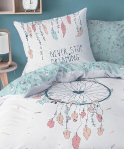 Boho Blumen Bettwäsche 100% Baumwolle - Geschenkidee für Mädchen - OEKO-TEX STANDARD 100