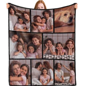 Bemaystar Personalisierte Decke Foto Geschenke für Eltern und Kinder Familienanten Haustiere Muttertag Vatertag