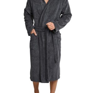 Schiesser Essentials Uni Navy Bademantel für Alle Altersgruppen im Baden