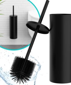 Klobürste Wandmontage Schwarz Ohne Bohren WC3610 - Silikon Toilettenbürste Wand WC-Bürste