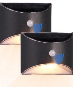 Northpoint LED Solar Wandleuchte Up & Down-Technik warmweiß - Ideal für Eingangsbereiche und Terrassen - 2er-Set