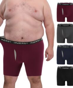 INNERSY Boxershorts Herren Große Größen Oberkörper Eingriff Baumwollunterhose für Männer XL-6XL 4er Pack OEKO-TEX STANDA