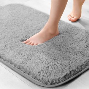 Wyewye super dicker Badteppich,ssaugfähig, für Haustiere und Menschen, 40x60 cm, OEKO-TEX STANDARD 100 Grau