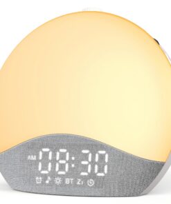 ecozy Tageslichtwecker für Tiefschläfer & Kinder - Sonnenaufgang Simulation mit 26 Klängen & Weißrauschen, 17 Nachtlicht