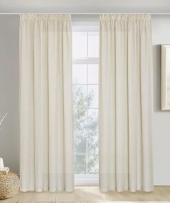 PONY DANCE Wohnzimmer Leinenvorhänge Beige 2er Set H 245 x B 140 cm Boho Stil OEKO-TEX_standard_100