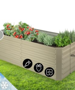 Blumfeldt Wetterfestes Stahlblech-Hochbeet für Balkon & Garten