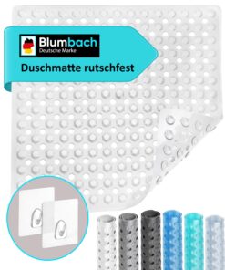 Blumbach® Rutschfest Duschmatte 53x53cm - 100% BPA-frei & schimmelresistent - Für Dusche & Badewanne - griffig & maschin