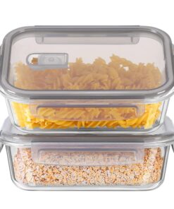 Glasbehälter mit Deckel - FreshBox Meal Prep Dosen Glas für Vorratsaufbewahrung - 640ML Mikrowellengeeignet - 4 Stück (2