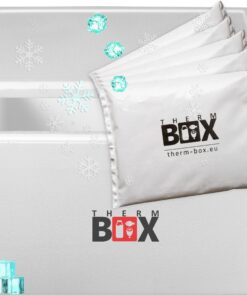 THERM BOX Styroporbox 61W Kühlakku 5X Innen: 53x33x34cm Kühlbox 61,5L Wiederverwendbar