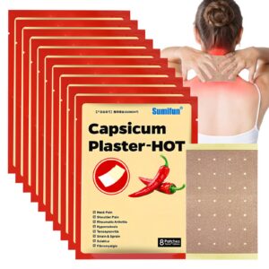 80 Stück natürliches Capsaicin-Wärmepflaster für Schmerzlinderung - Schulter-, Rückenmuskel- und Gelenkschmerzen - Perfe