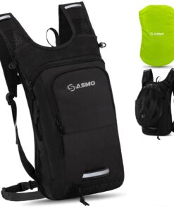 SASMO® Fahrradrucksack & Skirucksack mit Thermofach & Regenschutz | Ultraleicht für Herren & Damen | kleiner Fahrradruck