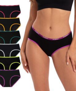 INNERSY Baumwolle Slips Damen Bequem Underwear 6er Pack | INNERSY Hipster Unterhosen Damen Soft Comfortable 6er Pack |