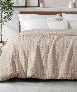 Whale Flotilla Warme und Weiche Ganzjahresbettdecke Beige 155x220 cm OEKO-TEX STANDARD 100 Whale Flotilla Atmungsaktive