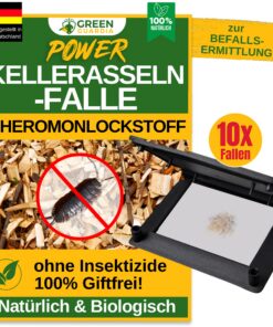 GREEN GUARDIA Kellerasseln Falle mit Pheromon-Lockstoff - umweltfreundlich - Hausmeister und Agraristen - Garten und Umg