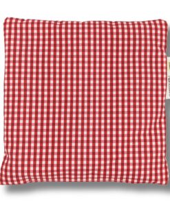 Franzis Nähstube Warmkissen 20x20cm kariert Rot 100% Baumwolle Schmerzlinderung aktuell in Mikrowelle verwendbar