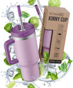 My Vesperbox Kinny Cup – Edelstahl Thermobecher für Kaffee & Eis – BPA-frei, Isolierbecher To Go 500/950/1200 ml – Ausla