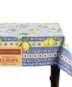 Maison d' Hermine 100% Baumwolle Küchentischdecke Abendessen Tafeldekoration Partys Hochzeiten Zitrusfrühjahr/Sommer Rec