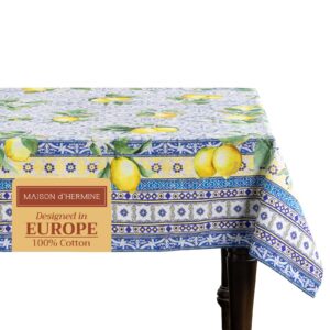 Maison d' Hermine 100% Baumwolle Küchentischdecke Abendessen Tafeldekoration Partys Hochzeiten Zitrusfrühjahr/Sommer Rec