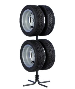 cartrend Felgenbaum & Reifenbaum – platzsparend für Garage & Keller, für 4 PKW-Felgen/Reifen (10–43,2 cm, bis 17 Zoll) –