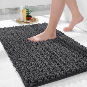 Yimobra Chenille Badematte rutschfest - Weicher Badvorleger Maschinenwaschbar - Mikrofaser Absorbent Badteppich für Dusc