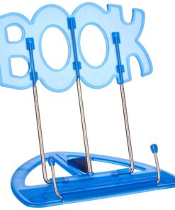 Wedo 21119903 Leseständer Book blau - kunststoff verifica, stufenlos verstellbar, vernickelte Bügel 31x17,5x0,5