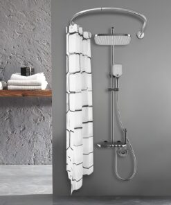 Edelstahl-Duschstange U Form 0,9-1,3m Bohrenfrei für Duschvorhang und Umkleidekabine