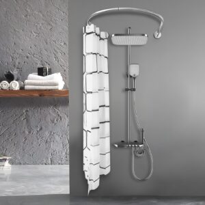 Edelstahl-Duschstange U Form 0,9-1,3m Bohrenfrei für Duschvorhang und Umkleidekabine