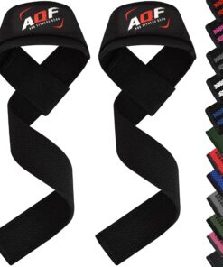 AQF Profi Lifting Straps für Bodybuilding und Weightlifting | Kreuzheben Gurte im Paar | Für Frauen und Männer | Fitness