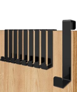 Robuste Kleiderhaken für Türen - 10 Stück, formstabile Türhakenleiste, hohe Tragkraft, ideal für Garderobe | Einhängbar
